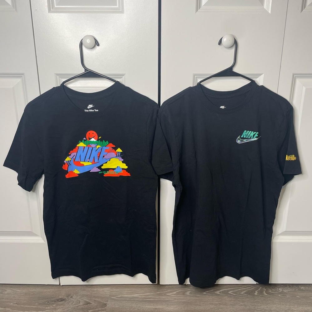Nike Black T-Shirts with Graphic Designs